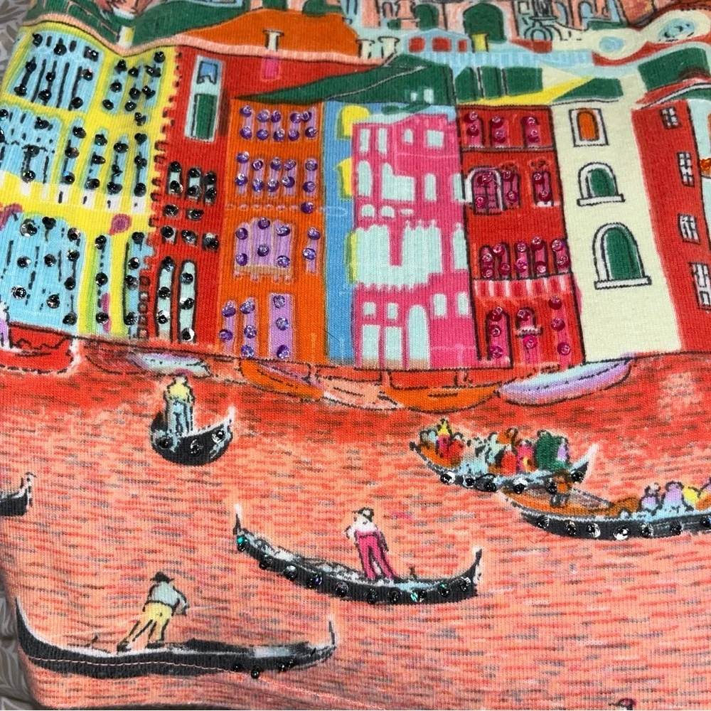 Take Two Clothing Company Women's M Vintage Embellished Venice Scene Tank Top - Picture 6 of 8